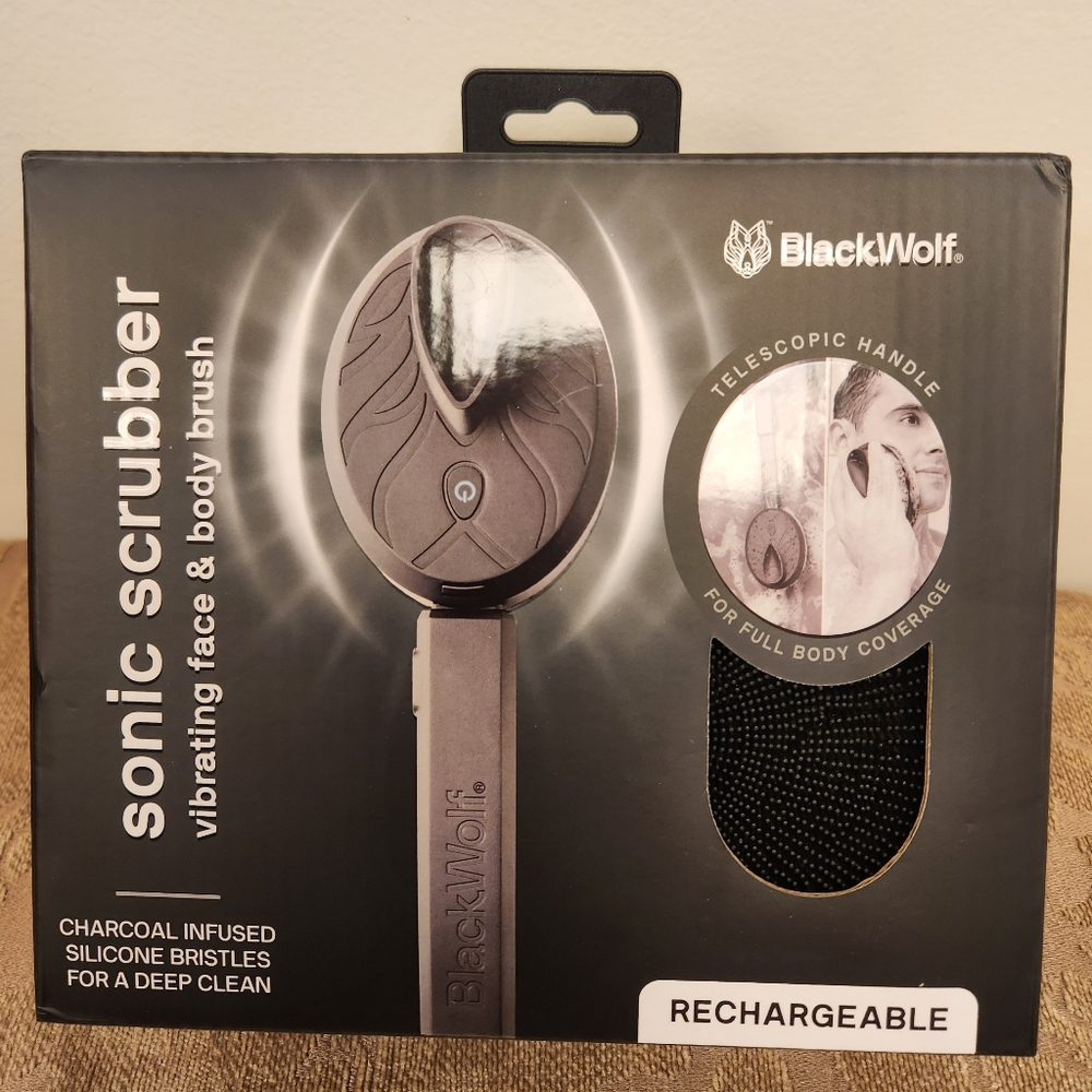 Black Wolf Sonic Scrubber Face and Body Vibrating